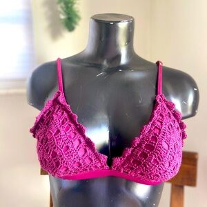 NWOT Xhiliration Embroidered Swim Top Size M